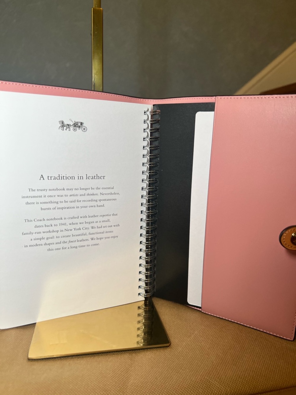 Coach Powder Pink Notebook - Picture 4 of 5
